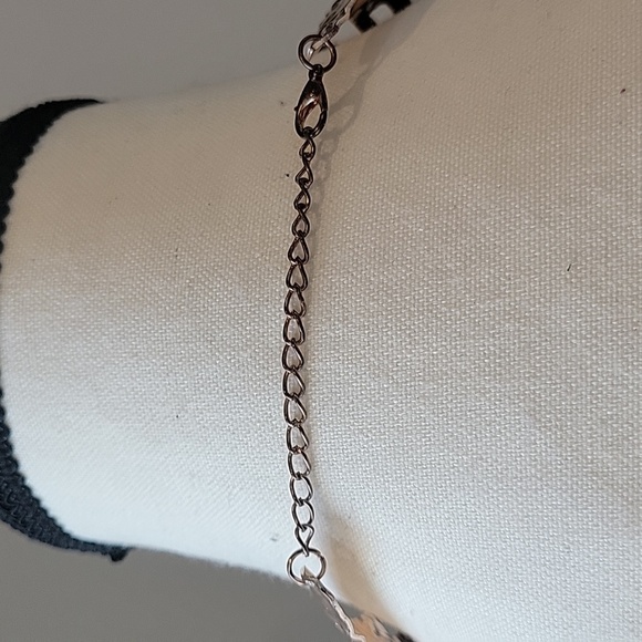 3/$30 Hammered Brass Choker Necklace - Picture 3 of 3